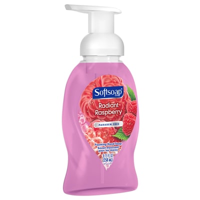 Foaming Hand Soap Radiant Raspberry 8oz side view